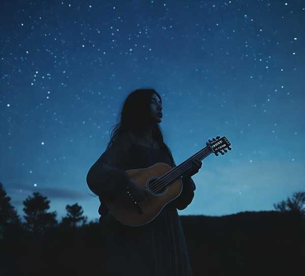 远情悠悠，旋律深处诉离愁,遥远的她，一曲深情的旋律，诉说着无尽的思念,旋律,爱情,永恒,第1张
