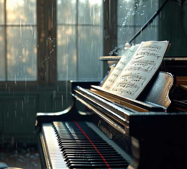 五线谱间流淌的雨之诗——钢琴曲雨的印记解析,钢琴曲雨的印记五线谱中的诗意流转,旋律,永恒,五线谱,第1张